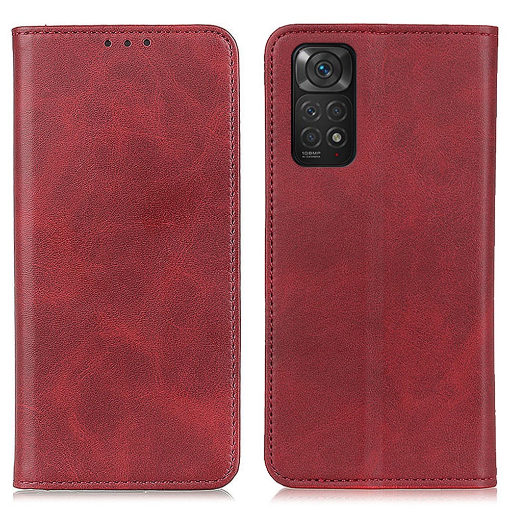  Xiaomi Redmi Note 11 4G Fodral Flip Läder Röd