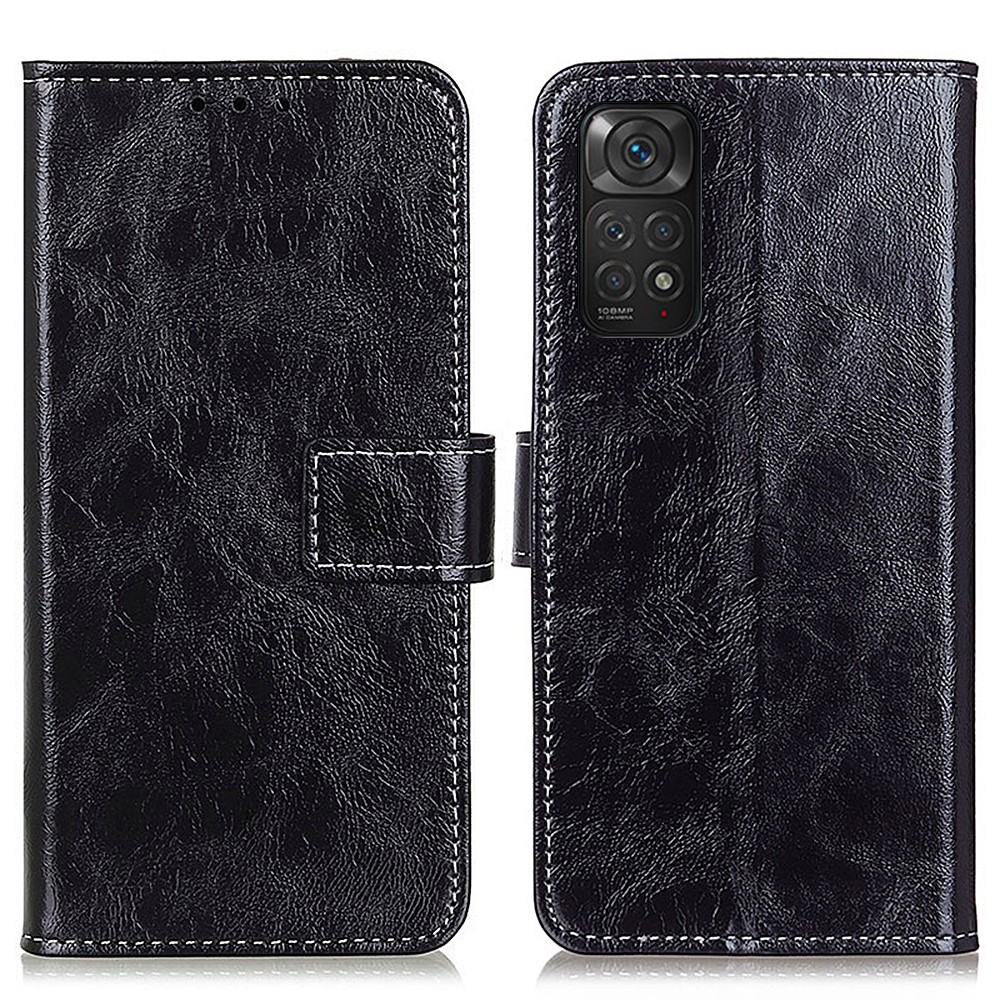  Xiaomi Redmi Note 11 4G Fodral Crazy Horse Svart