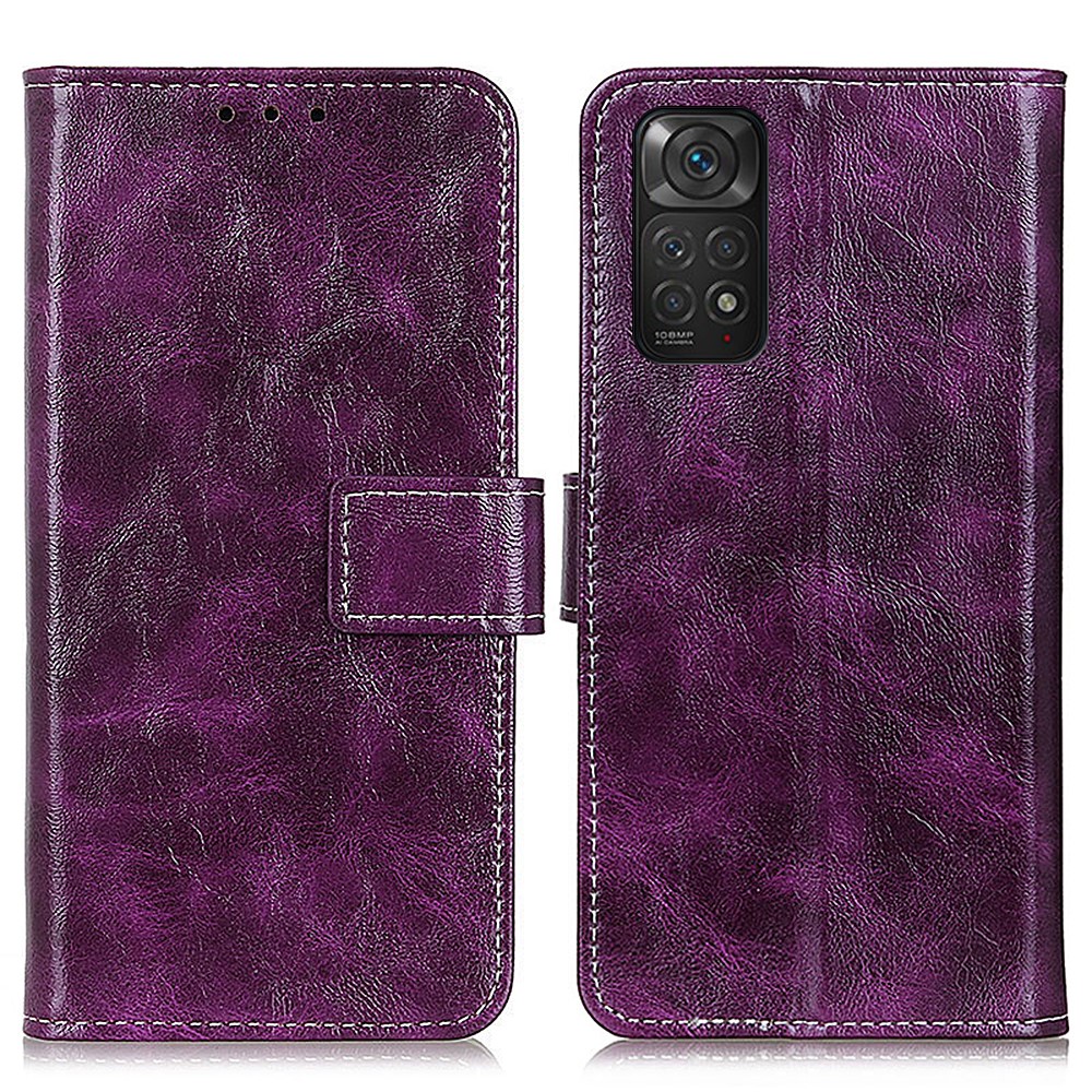  Xiaomi Redmi Note 11 4G Fodral Crazy Horse Lila