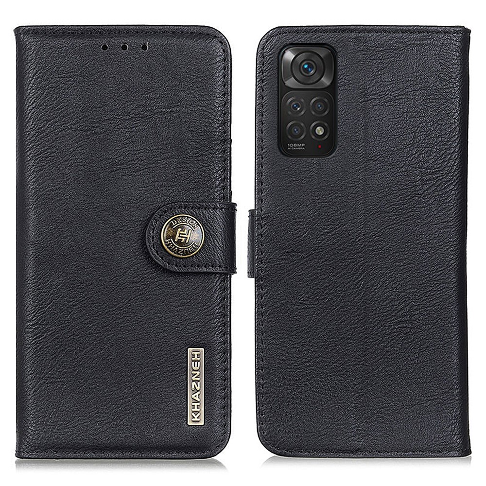 KHAZNEH KHAZNEH Xiaomi Redmi Note 11 4G Fodral Läder Svart