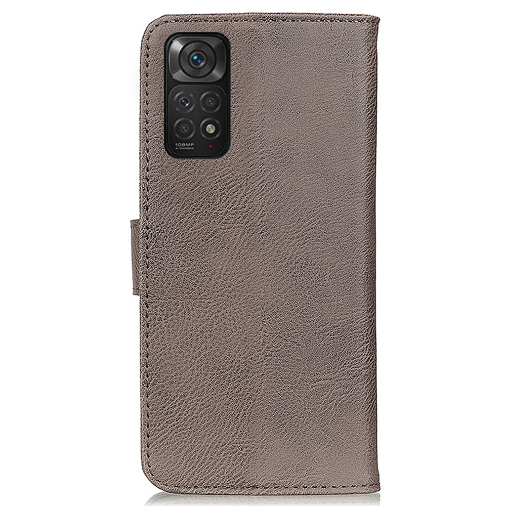 KHAZNEH KHAZNEH Xiaomi Redmi Note 11 4G Fodral Läder Grå