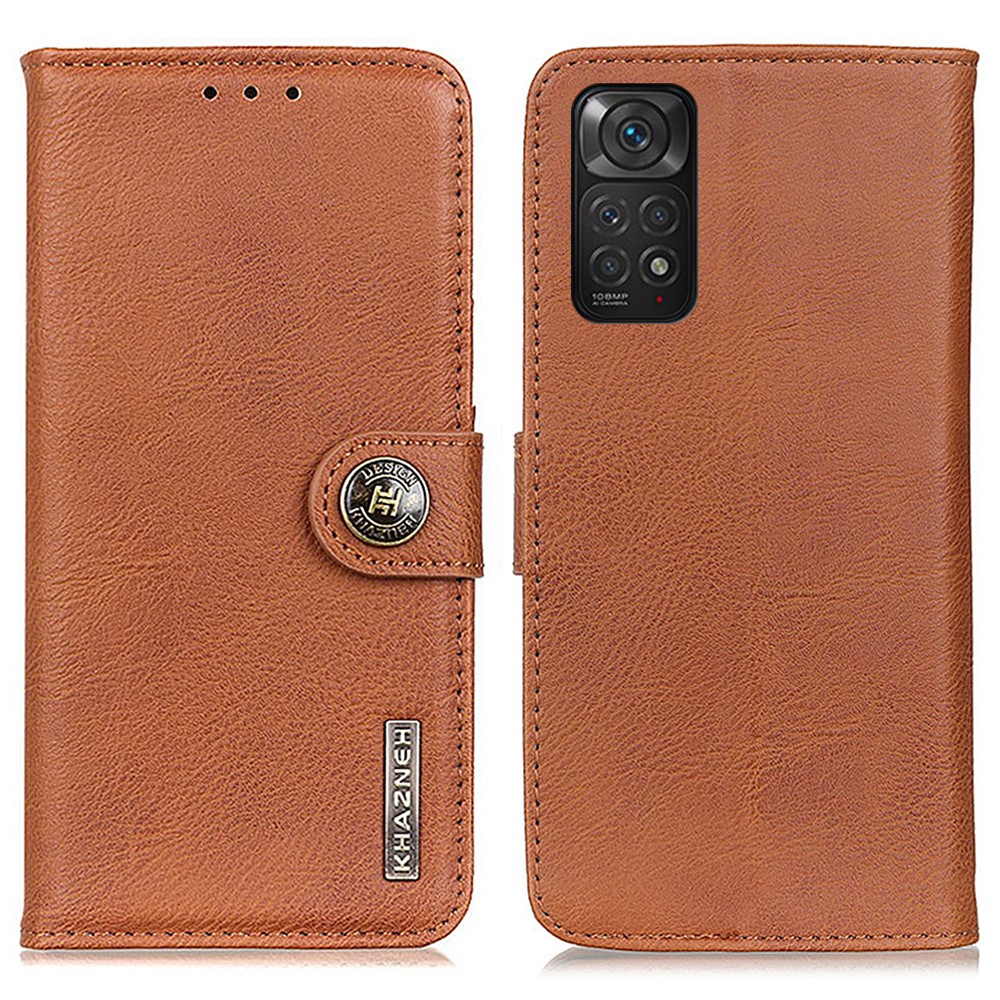 KHAZNEH KHAZNEH Xiaomi Redmi Note 11 4G Fodral Läder Brun