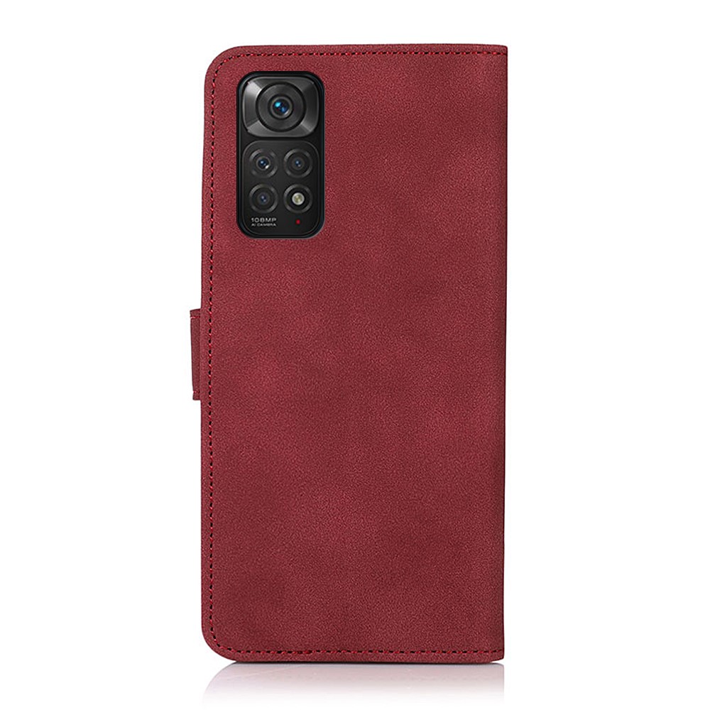 KHAZNEH KHAZNEH Xiaomi Redmi Note 11 4G Fodral Retro Läder Röd