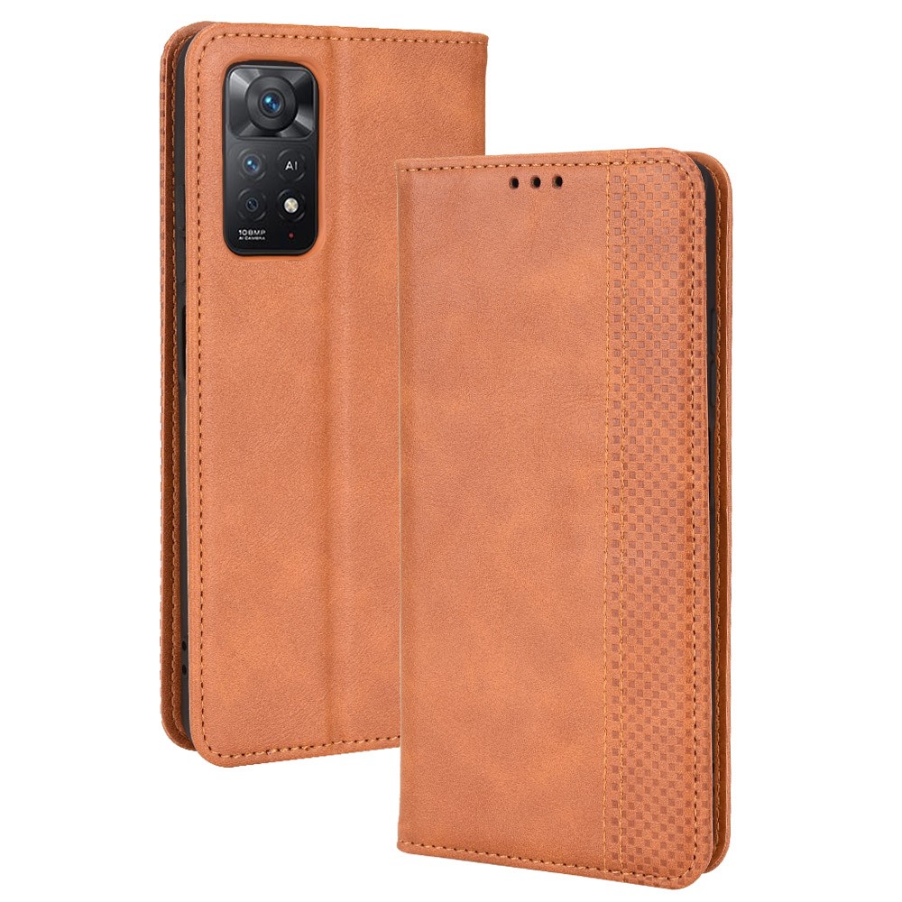  Xiaomi Redmi Note 11 Pro 5G Fodral Flip Vintage Brun