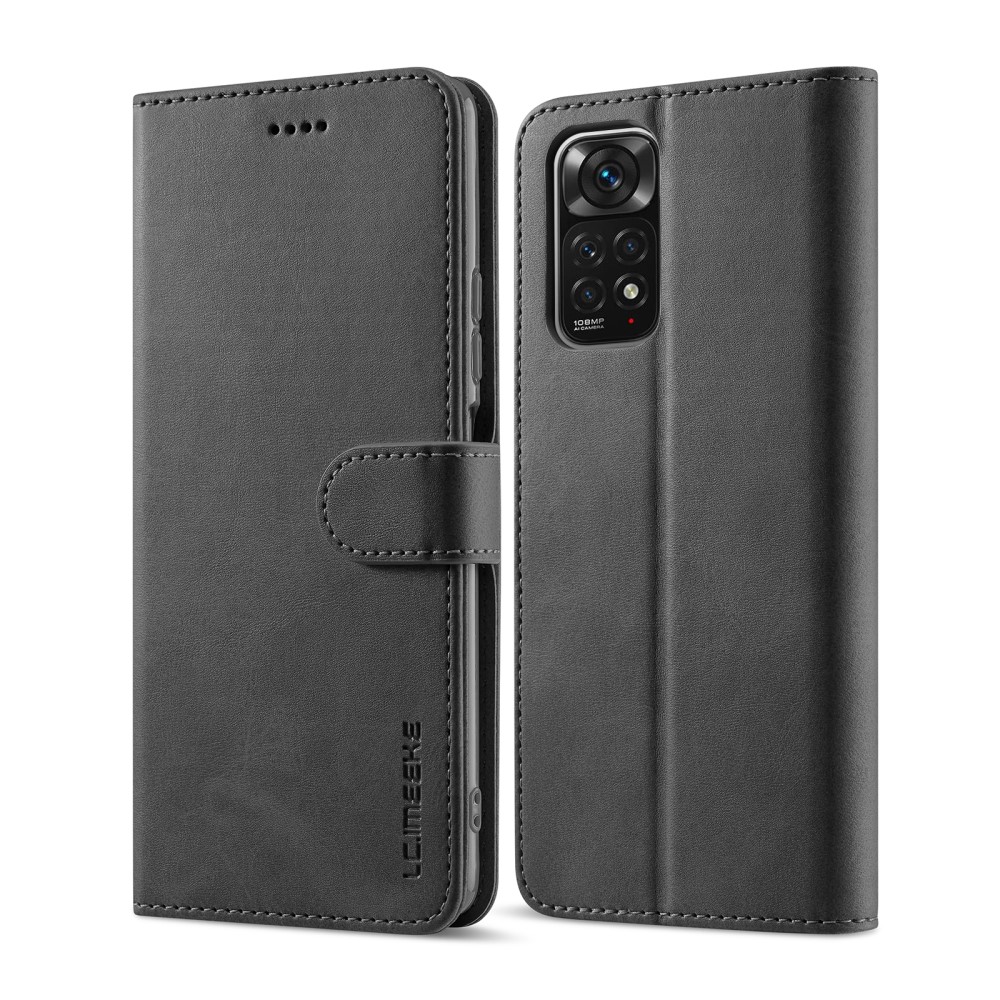 LC.IMEEKE LC.IMEEKE Xiaomi Redmi Note 11 Pro 5G Fodral Läder Svart