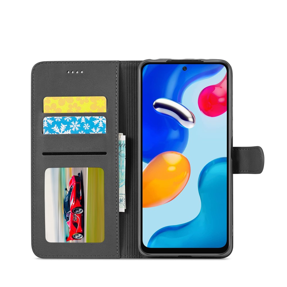 LC.IMEEKE LC.IMEEKE Xiaomi Redmi Note 11 Pro 5G Fodral Läder Svart