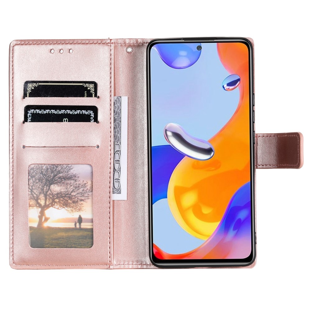  Xiaomi Redmi Note 11 Pro 5G Fodral Mandala Läder Roséguld