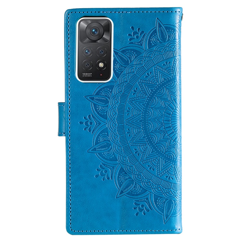  Xiaomi Redmi Note 11 Pro 5G Fodral Mandala Läder Blå