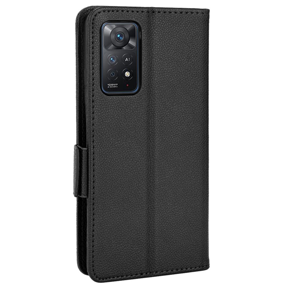  Xiaomi Redmi Note 11 Pro 5G Fodral Litchi Textur Svart