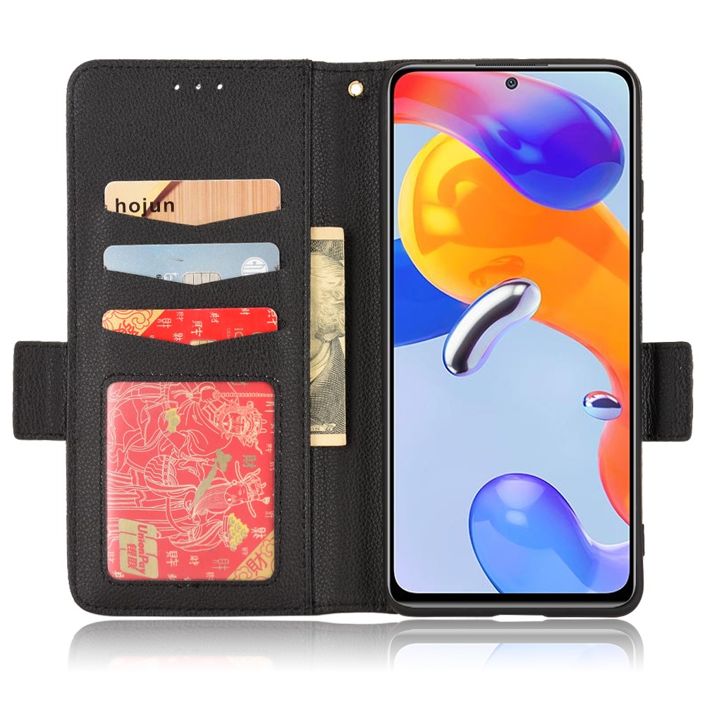  Xiaomi Redmi Note 11 Pro 5G Fodral Litchi Textur Svart