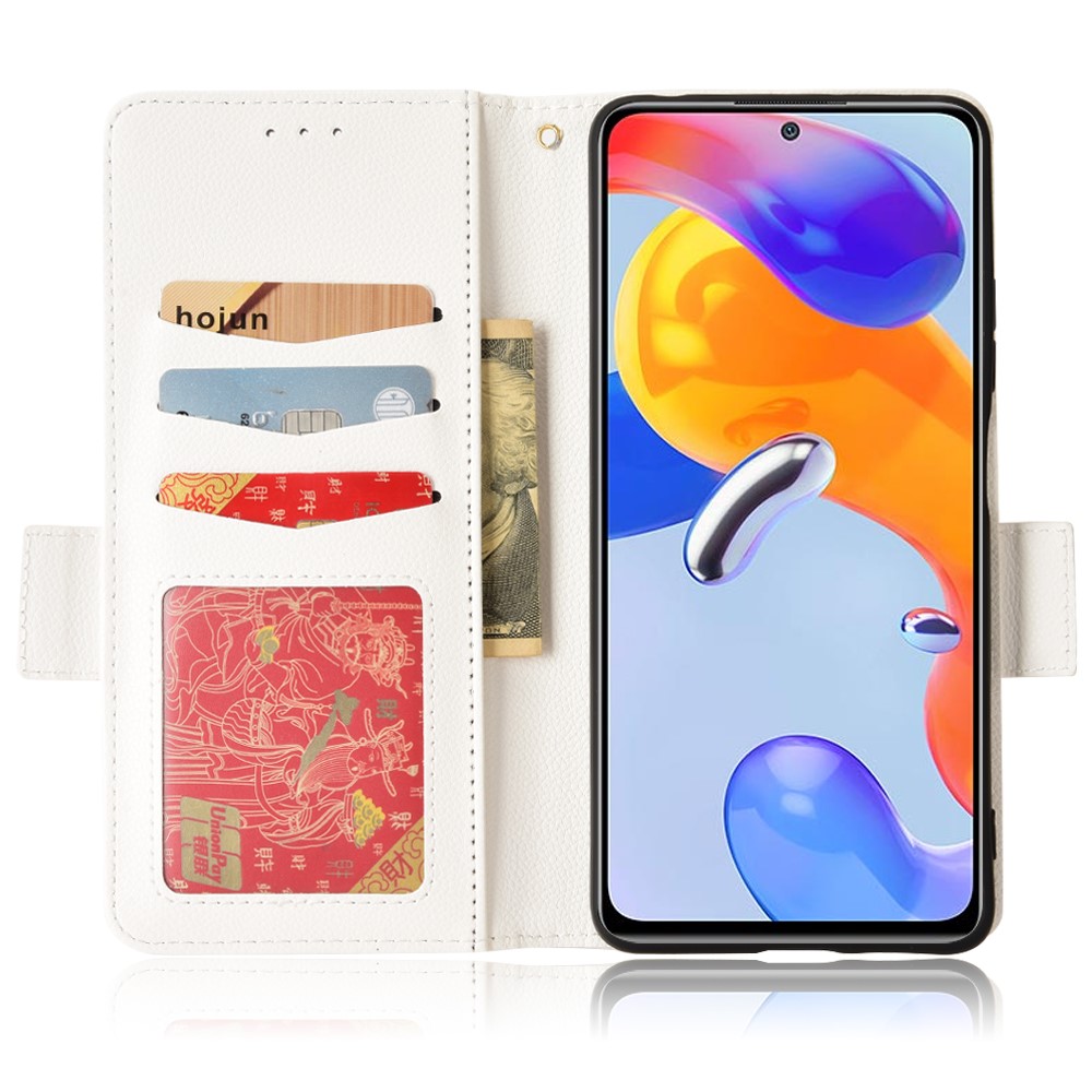 Xiaomi Redmi Note 11 Pro 5G Fodral Litchi Textur Vit