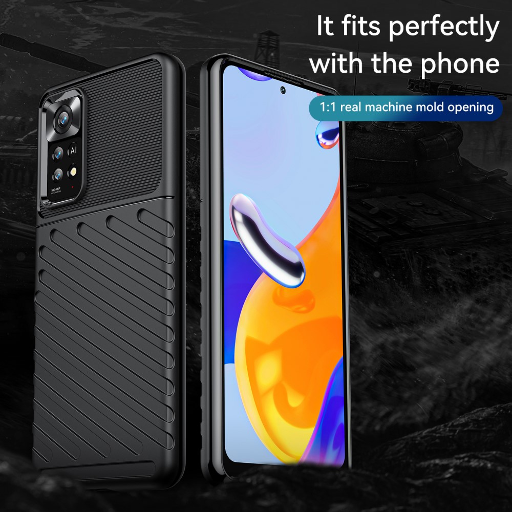  Xiaomi Redmi Note 11 Pro 5G Skal Twill Textur Svart