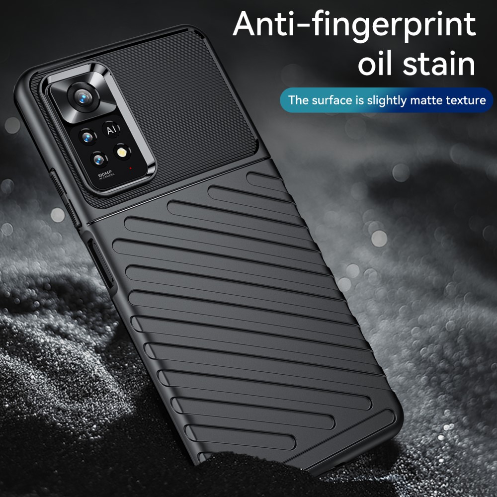  Xiaomi Redmi Note 11 Pro 5G Skal Twill Textur Svart