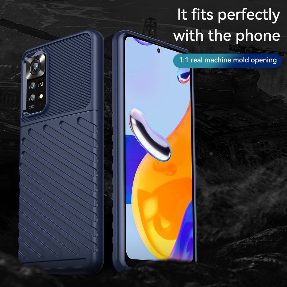  Xiaomi Redmi Note 11 Pro 5G Skal Twill Textur Blå