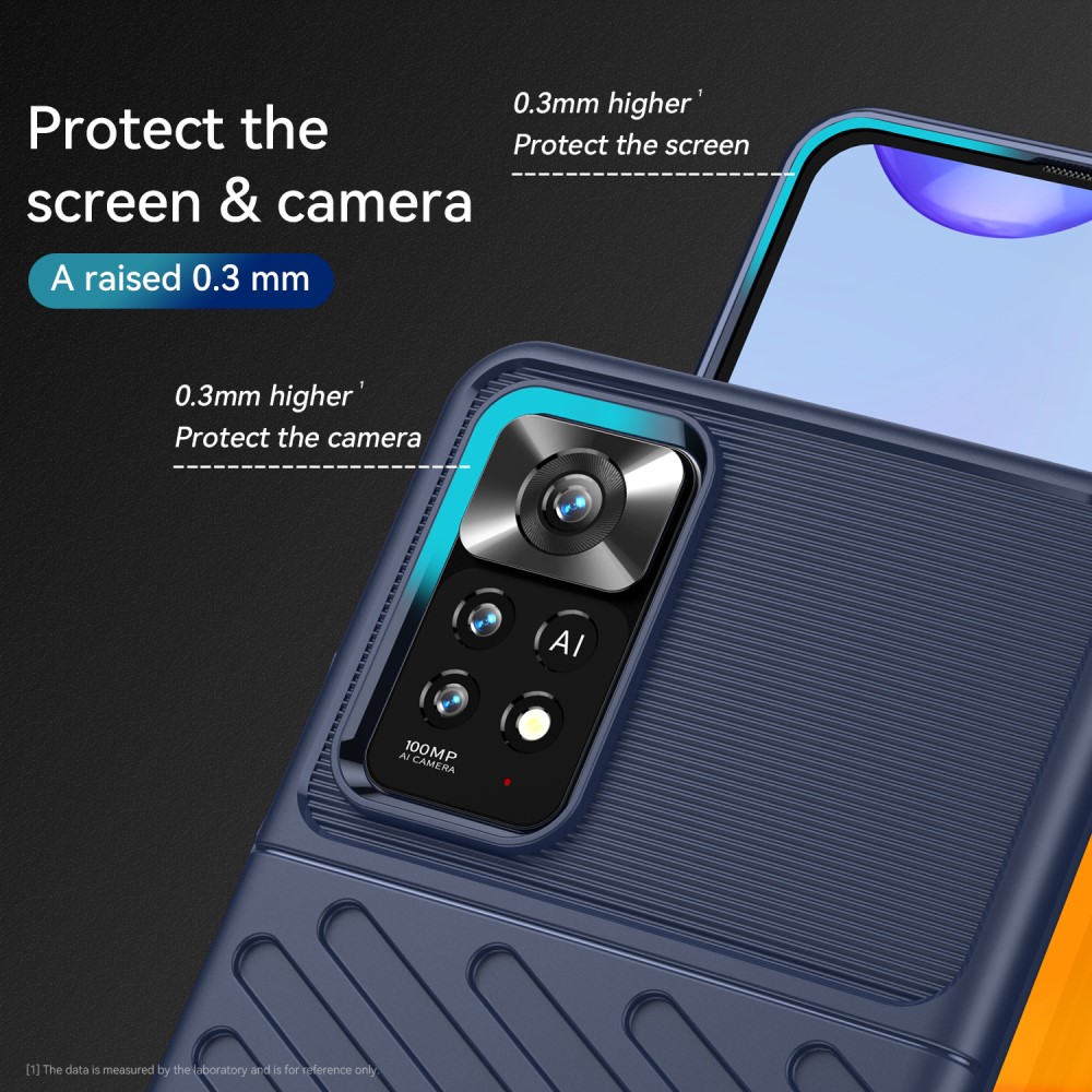  Xiaomi Redmi Note 11 Pro 5G Skal Twill Textur Blå