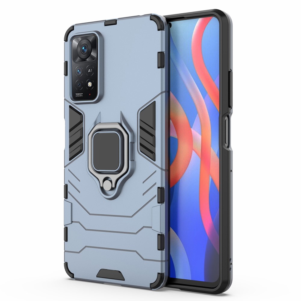  Xiaomi Redmi Note 11 Pro 5G Skal Armor Hybrid Ring Blå