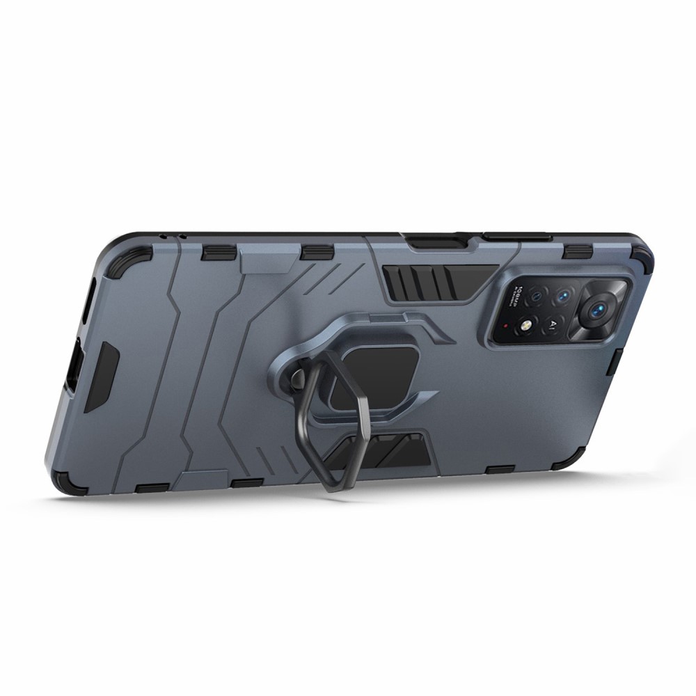  Xiaomi Redmi Note 11 Pro 5G Skal Armor Hybrid Ring Blå