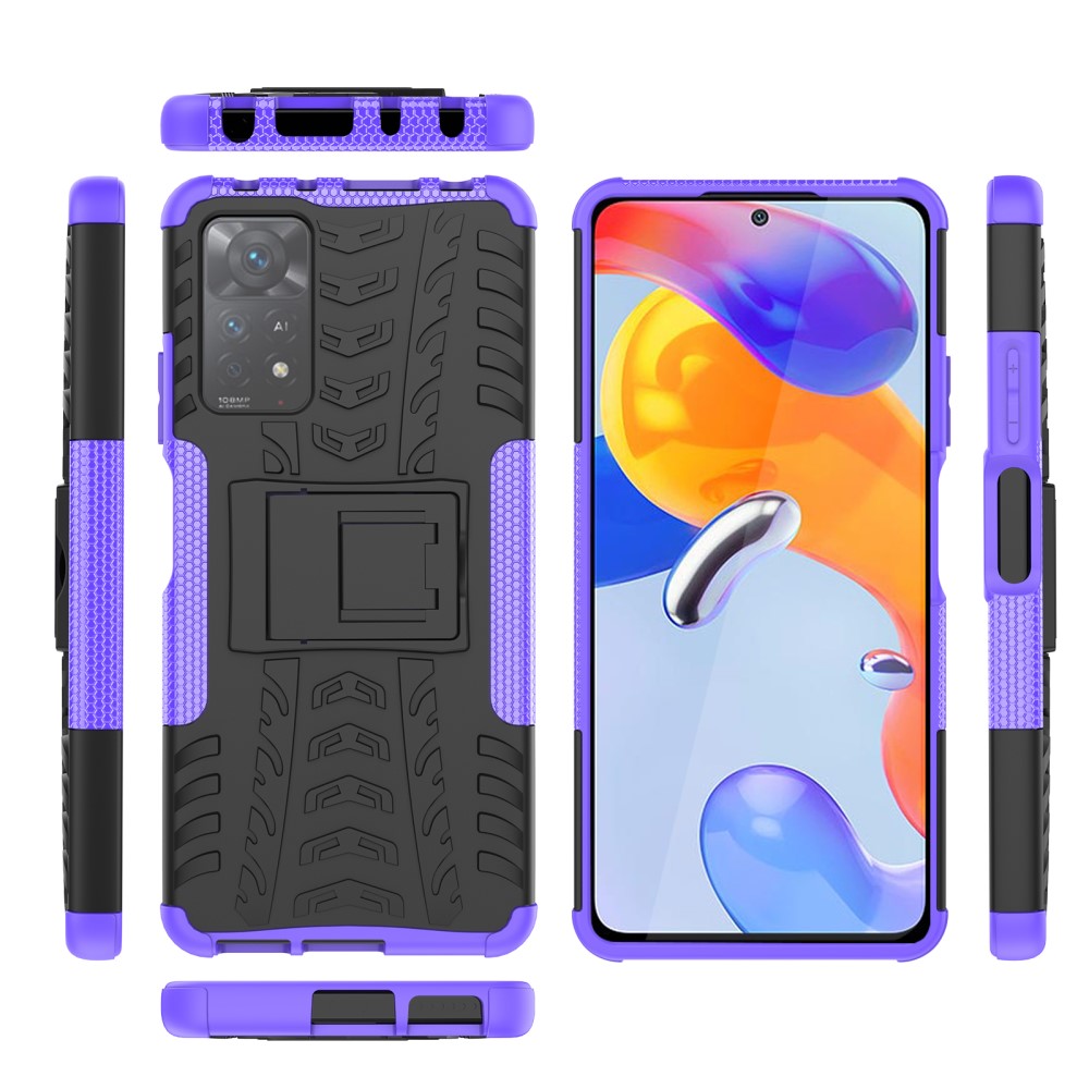  Xiaomi Redmi Note 11 Pro 5G Skal Stöttåligt med Stöd Lila
