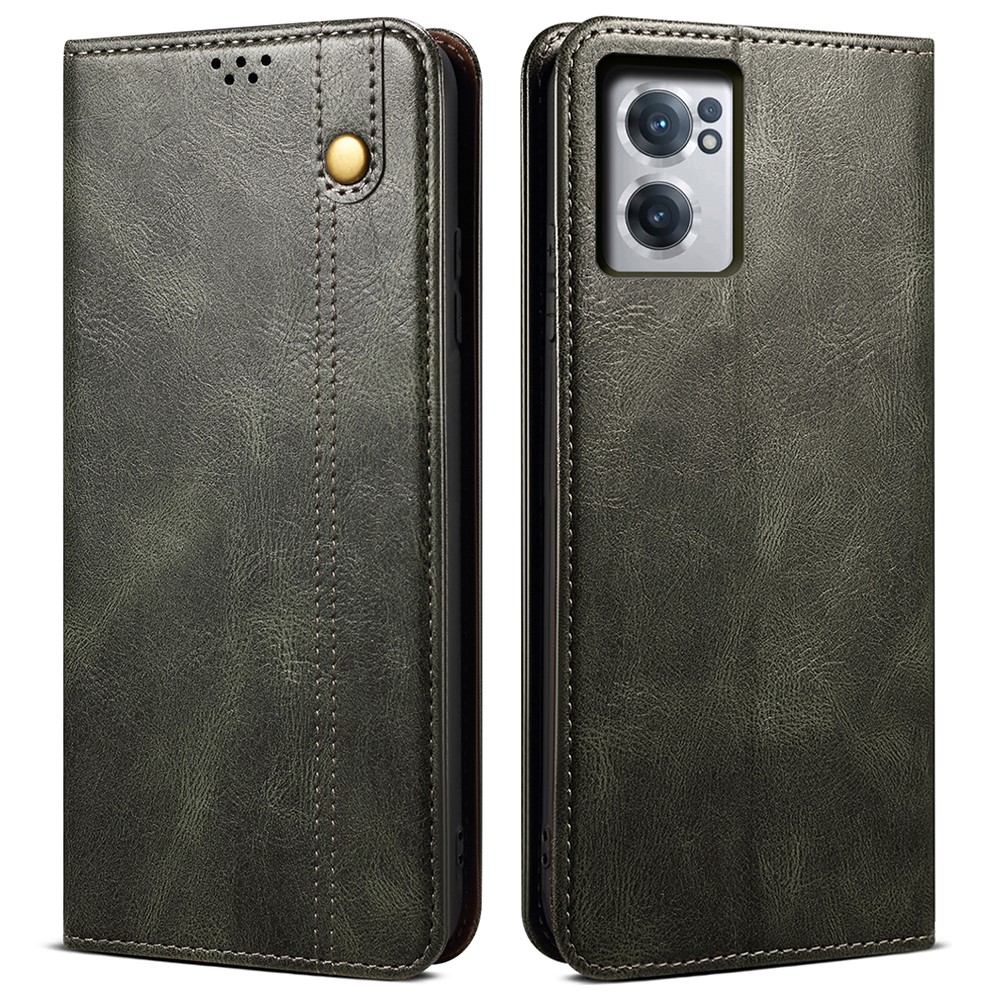  OnePlus Nord CE 2 5G Fodral Flip Crazy Horse Grön