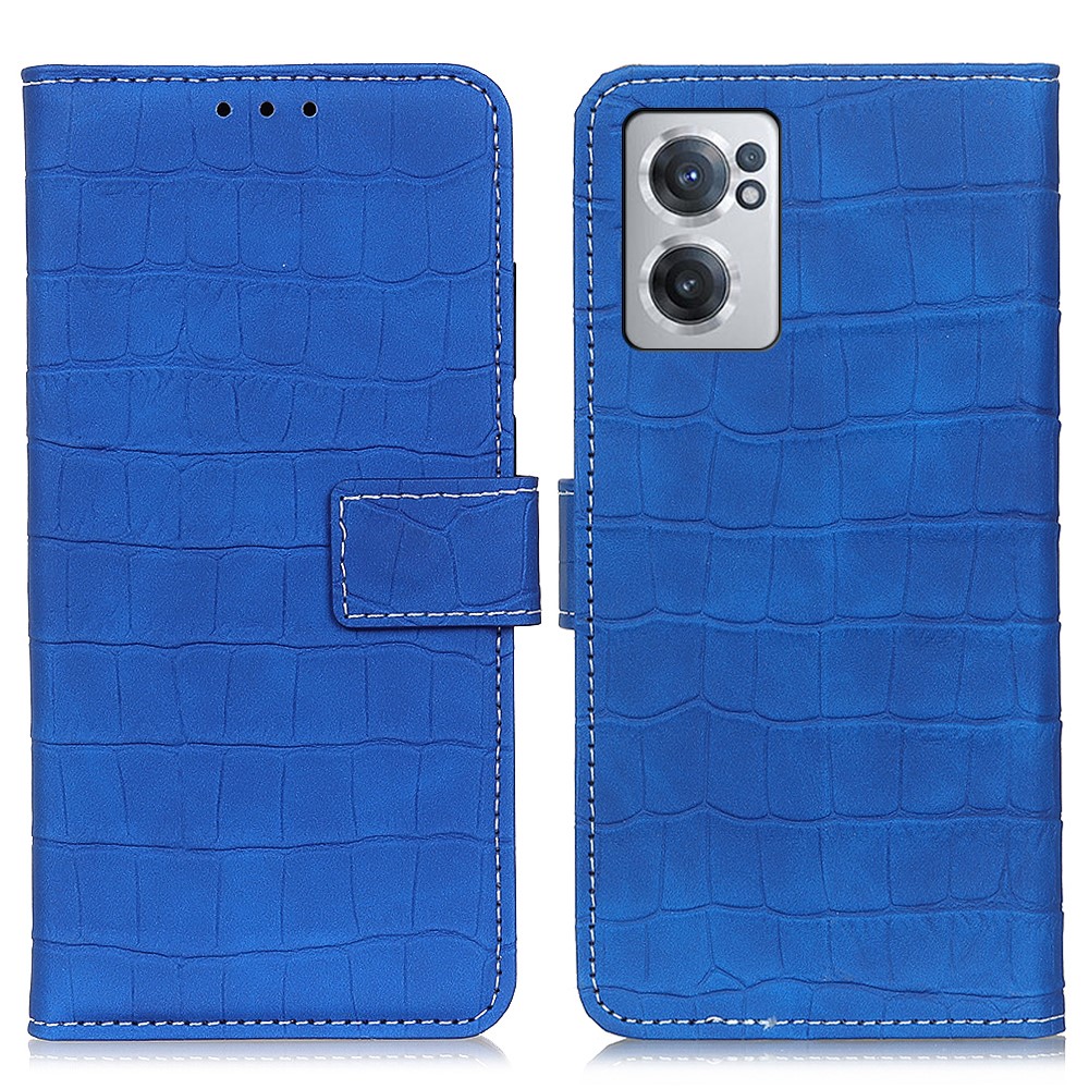  OnePlus Nord CE 2 5G Fodral Krokodil Textur Blå