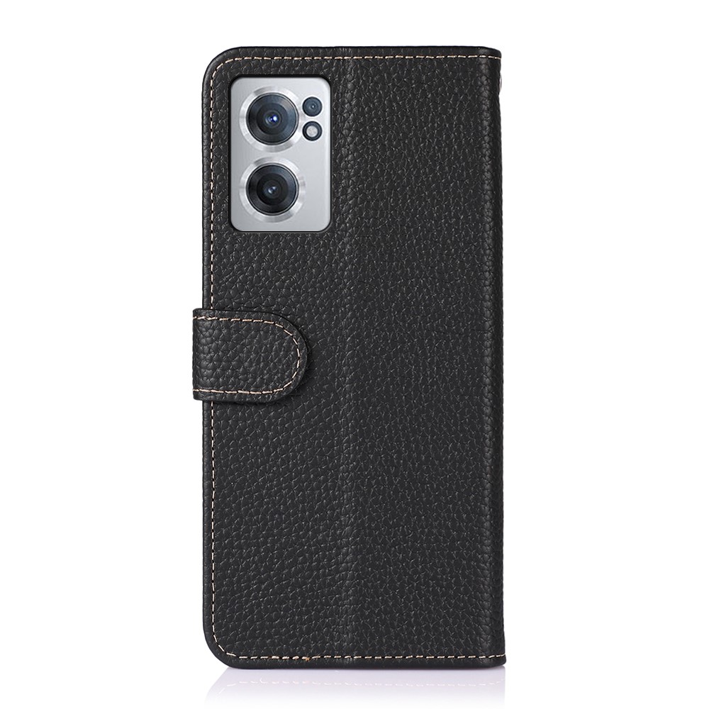 KHAZNEH KHAZNEH OnePlus Nord CE 2 5G Fodral Äkta Läder Svart