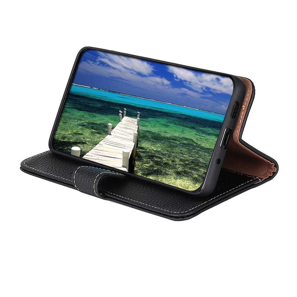 KHAZNEH KHAZNEH OnePlus Nord CE 2 5G Fodral Äkta Läder Svart