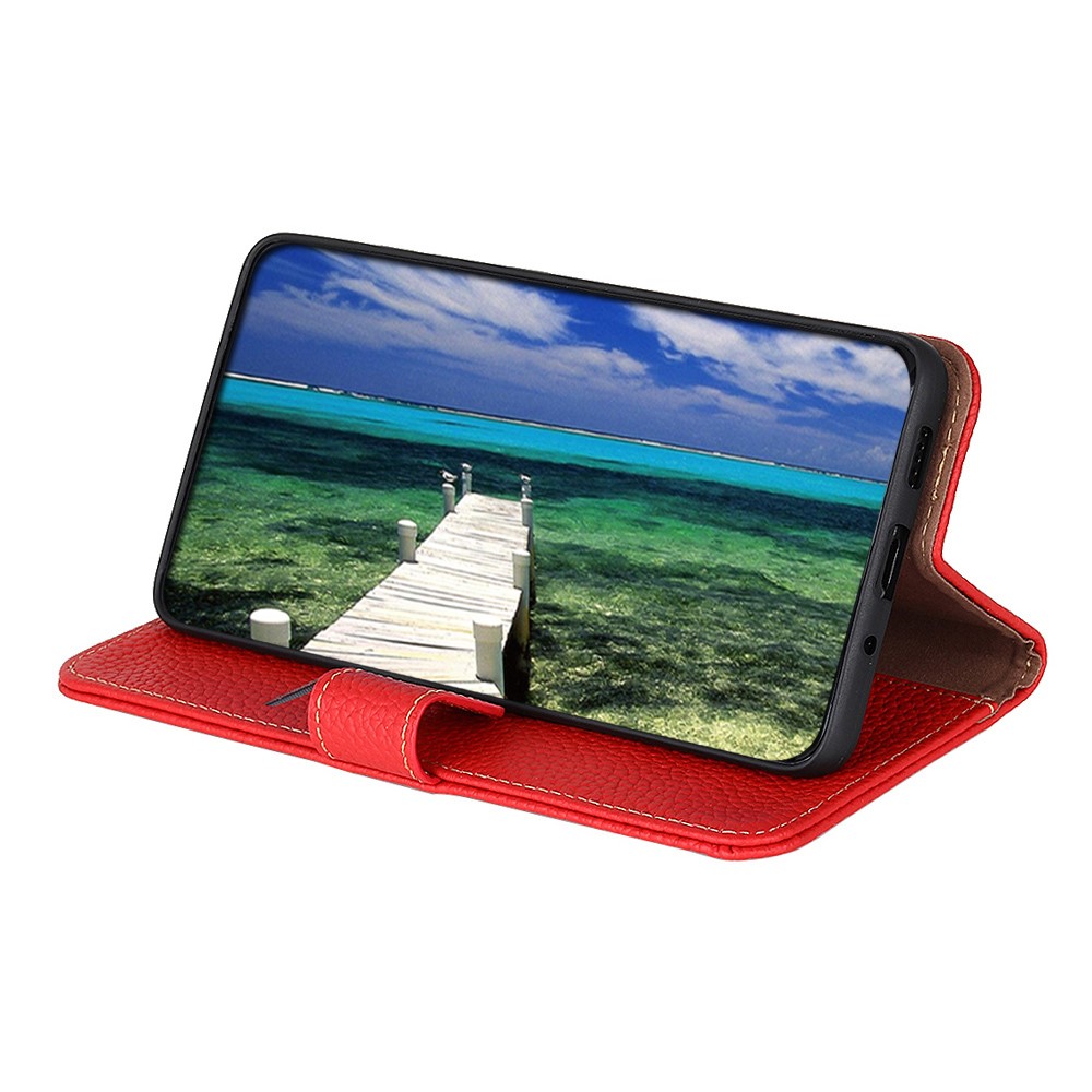 KHAZNEH KHAZNEH OnePlus Nord CE 2 5G Fodral Äkta Läder Röd