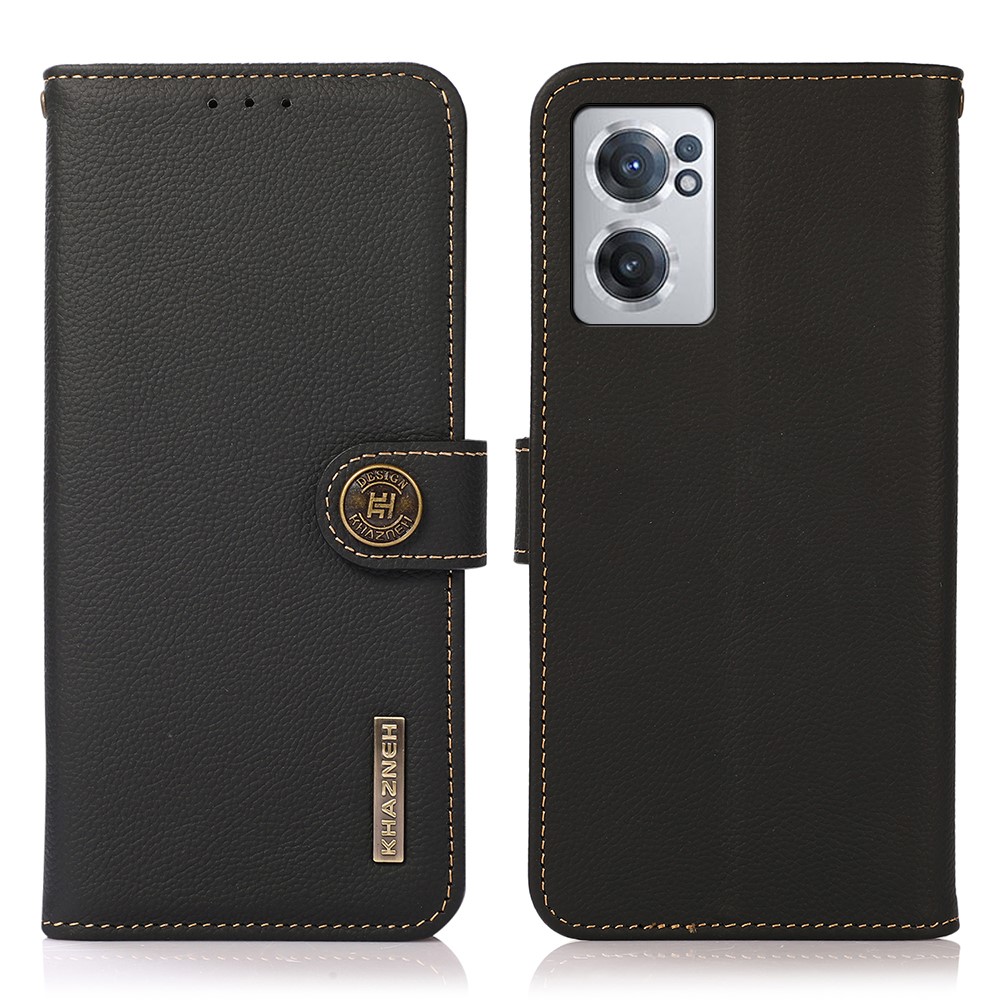KHAZNEH KHAZNEH OnePlus Nord CE 2 5G Fodral RFID Äkta Läder Svart