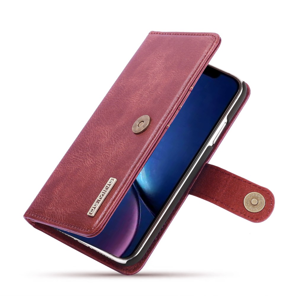 DG.MING iPhone 11 - DG.MING Plånboksfodral/Magnet Skal - Vinröd