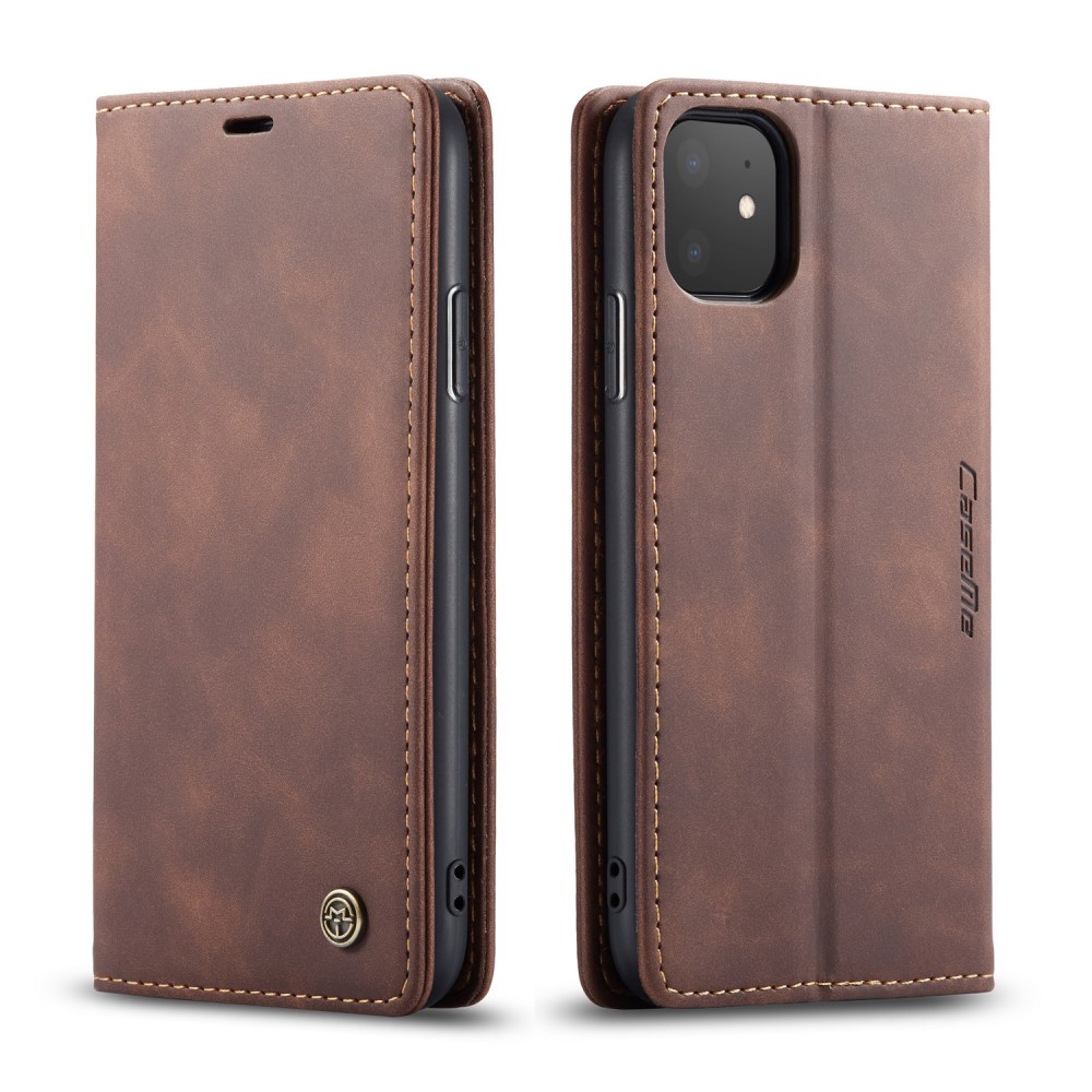 CASEME iPhone 11 - CASEME Plånboksfodral - Brun