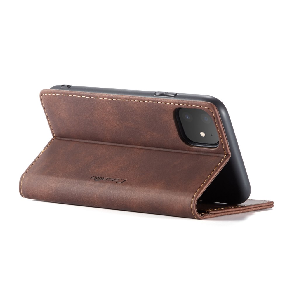 CASEME iPhone 11 - CASEME Plånboksfodral - Brun