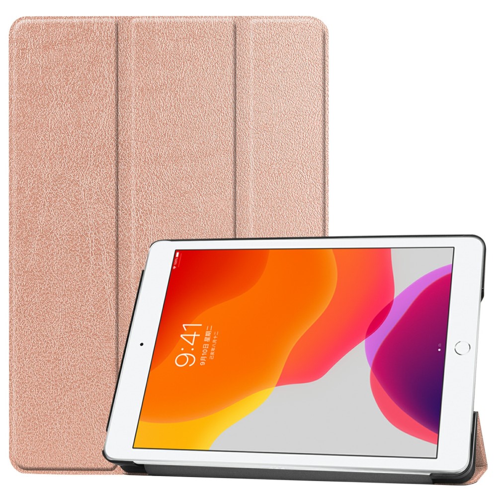  iPad 10.2 2019/2020/2021 Fodral Tri-Fold Roséguld