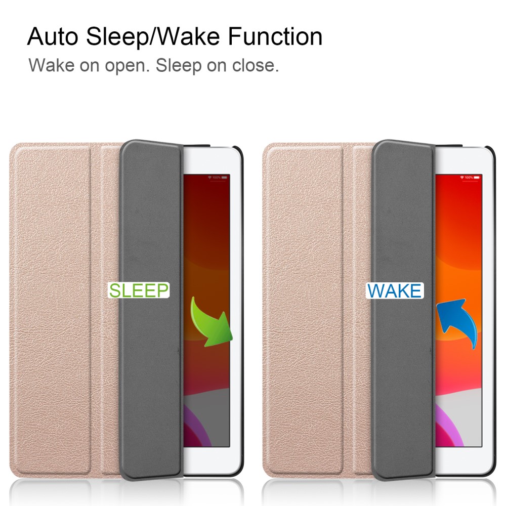  iPad 10.2 2019/2020/2021 Fodral Tri-Fold Guld