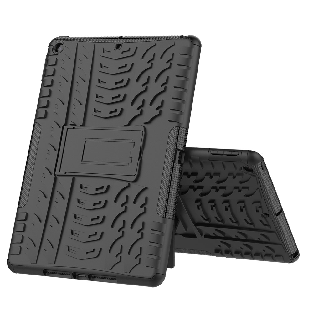  iPad 10.2 2019/2020/2021 Skal Rugged Kickstand Armor Svart