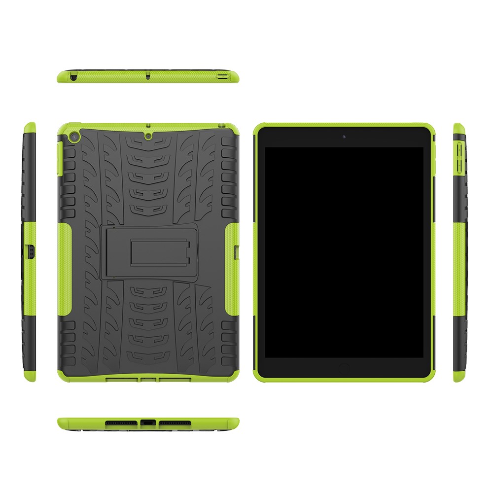  iPad 10.2 2019/2020/2021 Skal Rugged Kickstand Armor Grön