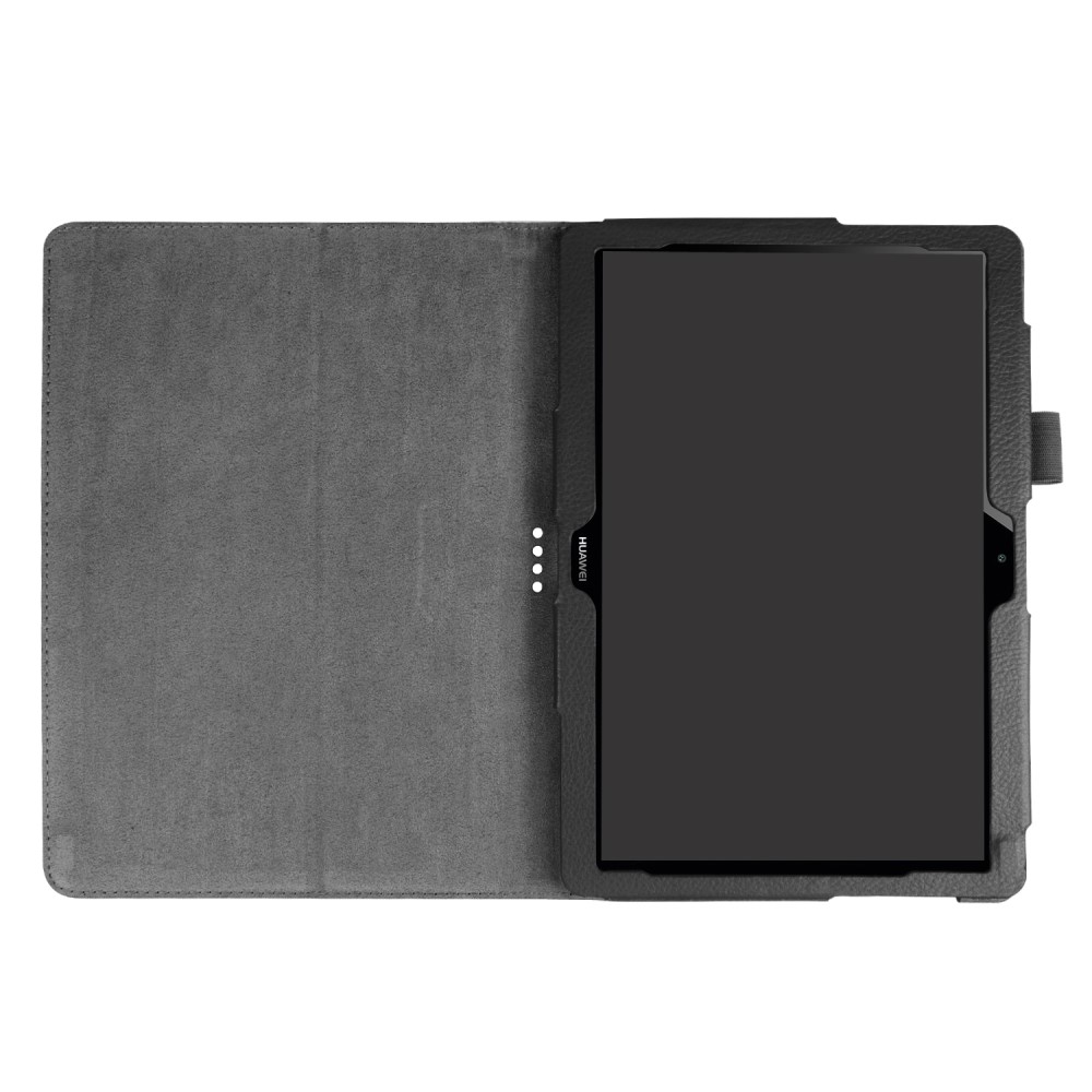  Huawei MediaPad T3 10 - Litchi läderfodral - Svart