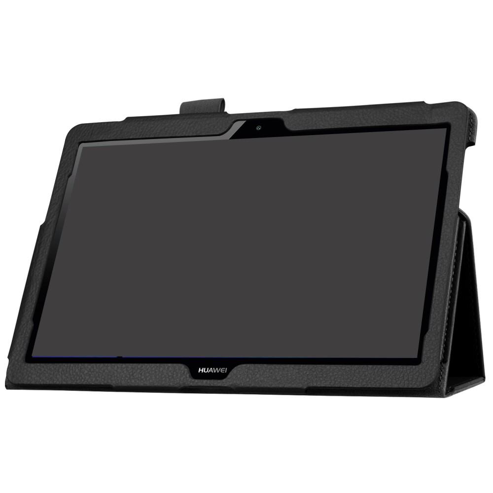  Huawei MediaPad T3 10 - Litchi läderfodral - Svart