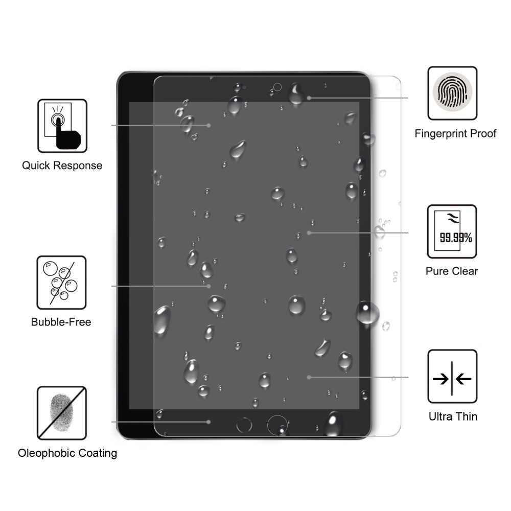  iPad 10.2 2019/2020/2021 Skärmskydd i härdat glas