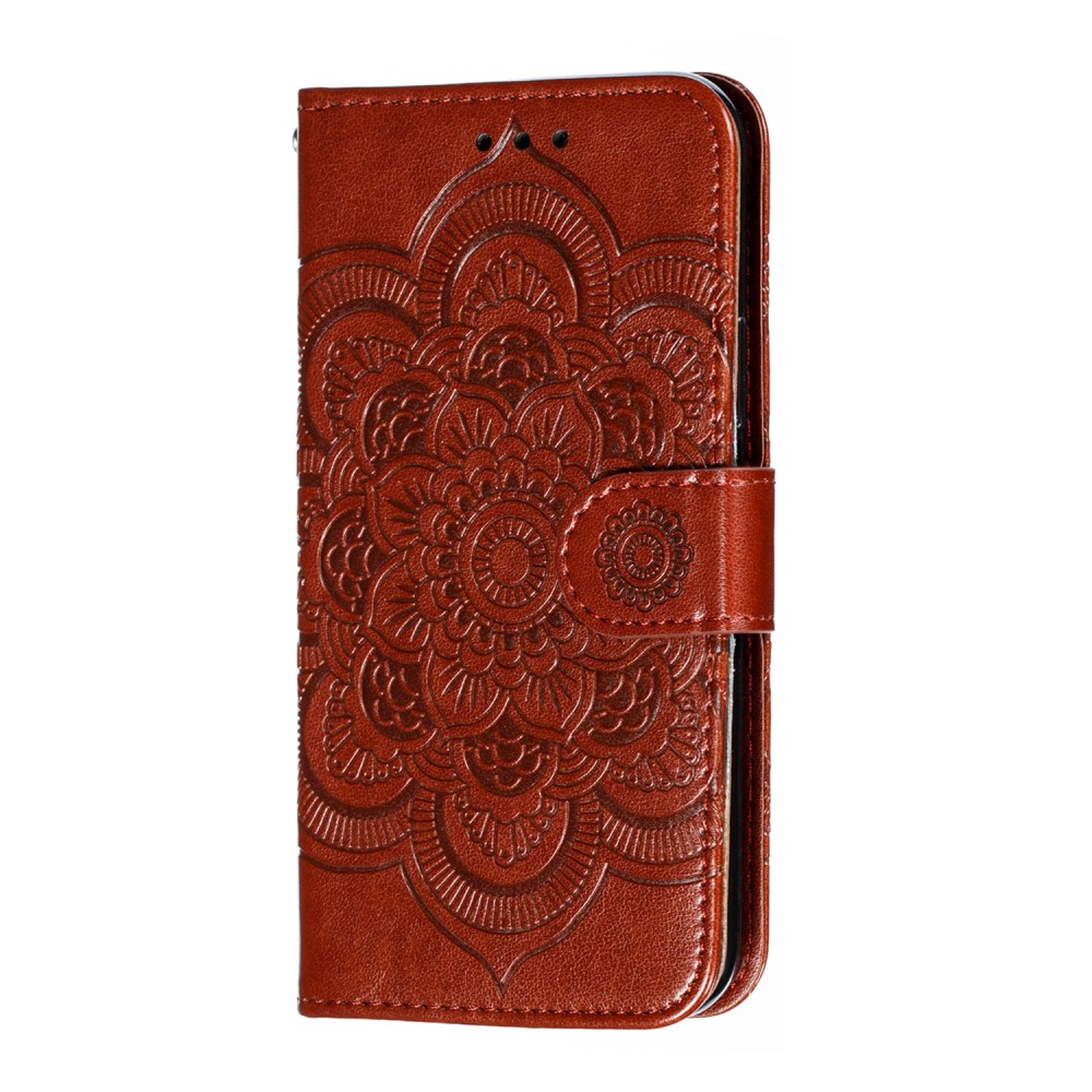  iPhone 11 Plånboksfodral Mandala - Brun