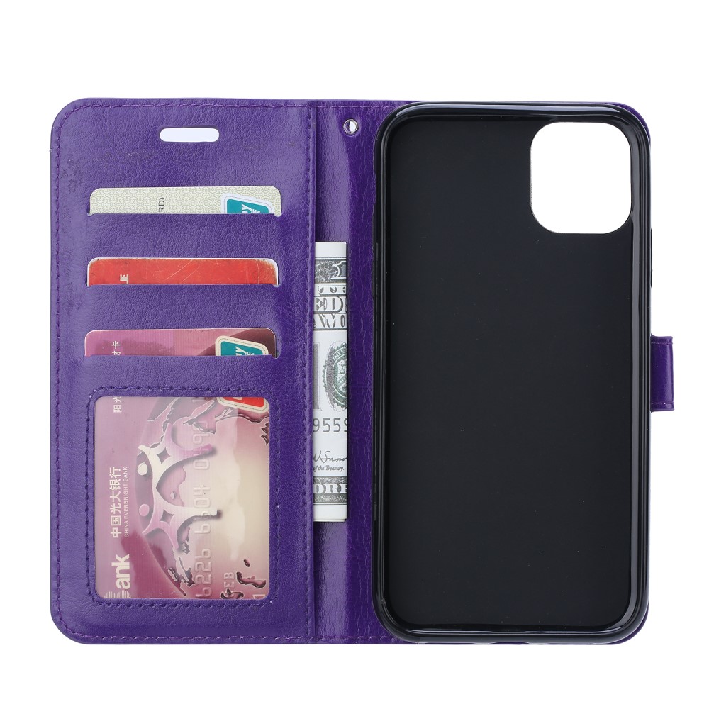  iPhone 11 Pro Max - Crazy Horse Plånboksfodral - Lila