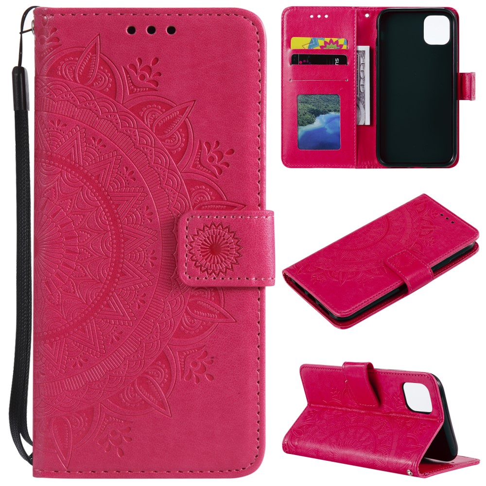  iPhone 11 - Plånboksfodral Mandala - Rosa
