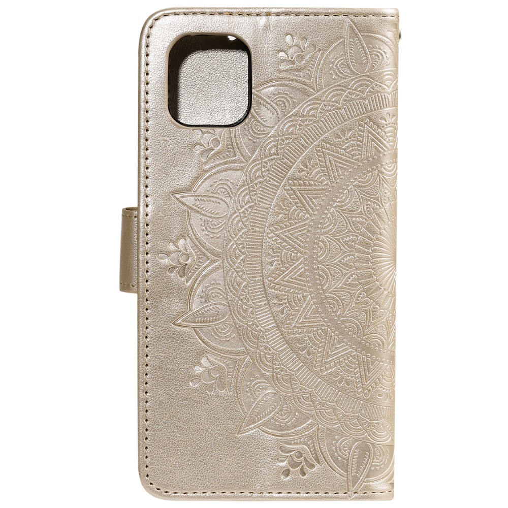  iPhone 11 - Plånboksfodral Mandala - Guld