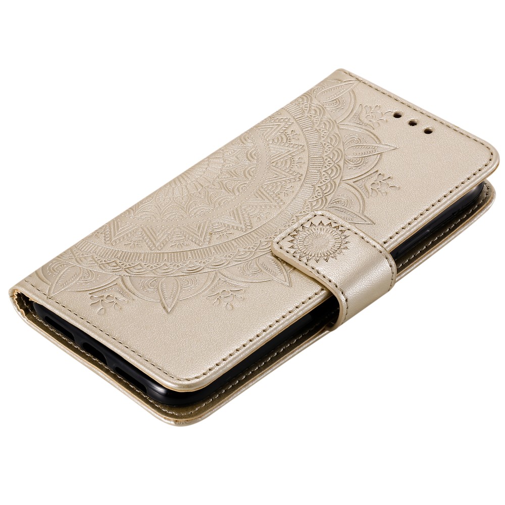  iPhone 11 - Plånboksfodral Mandala - Guld
