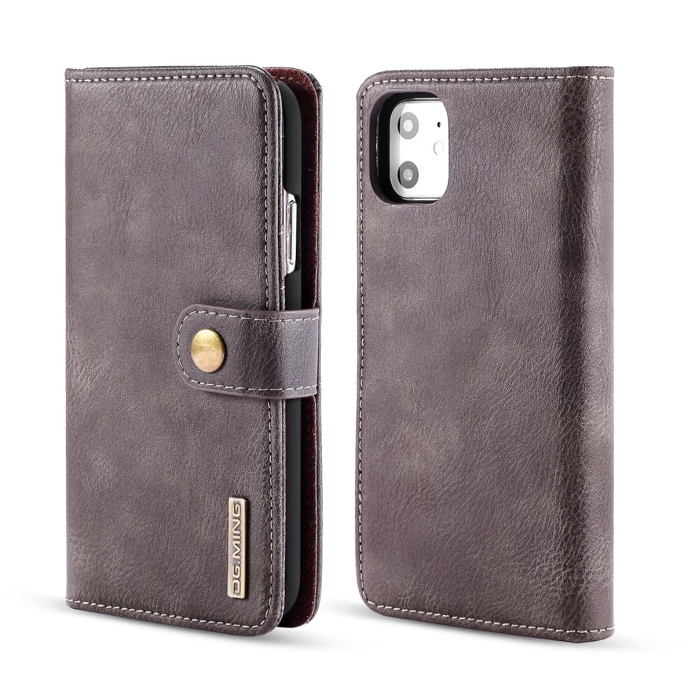 DG.MING iPhone 11 - DG.MING - Plånboksfodral/Magnet Skal - Grå