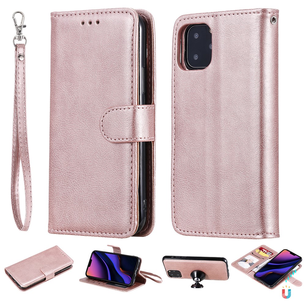  iPhone 11 Pro - Plånboksfodral / Magnet Skal - Roséguld