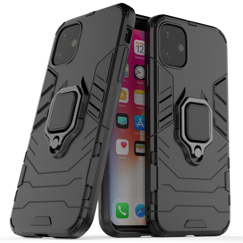  iPhone 11 - Armour Ring Skal - Funkar med magnethållare - Svart