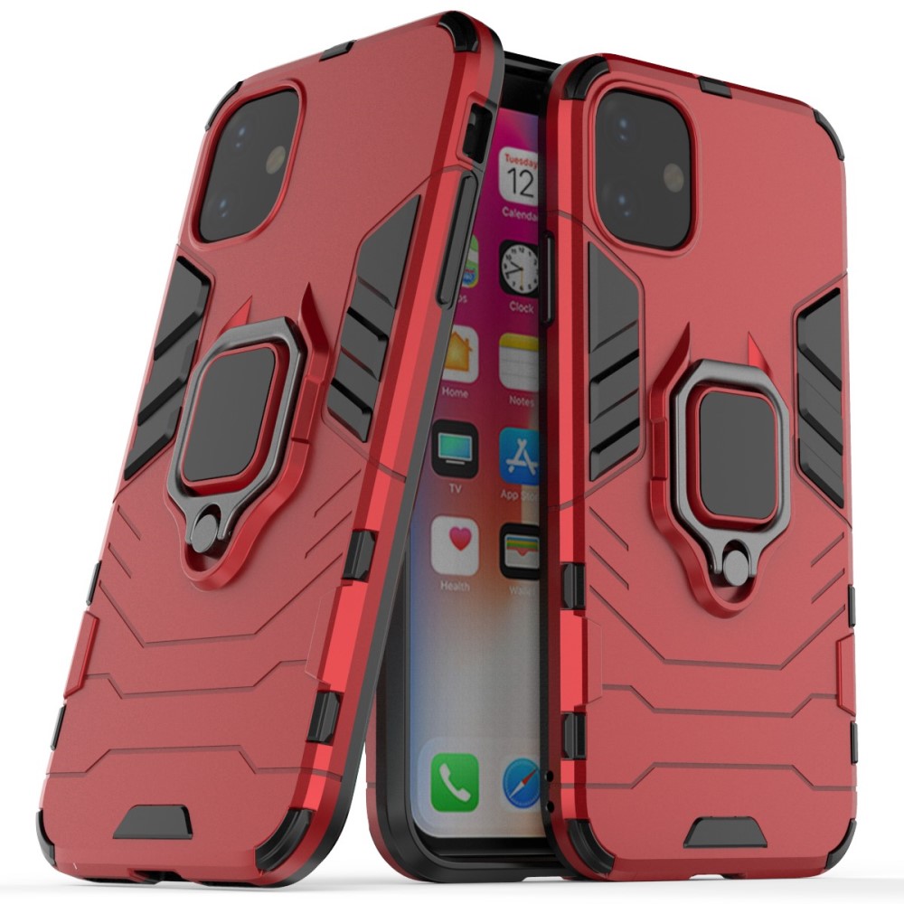  iPhone 11 - Armour Ring Skal - Funkar med magnethållare - Röd