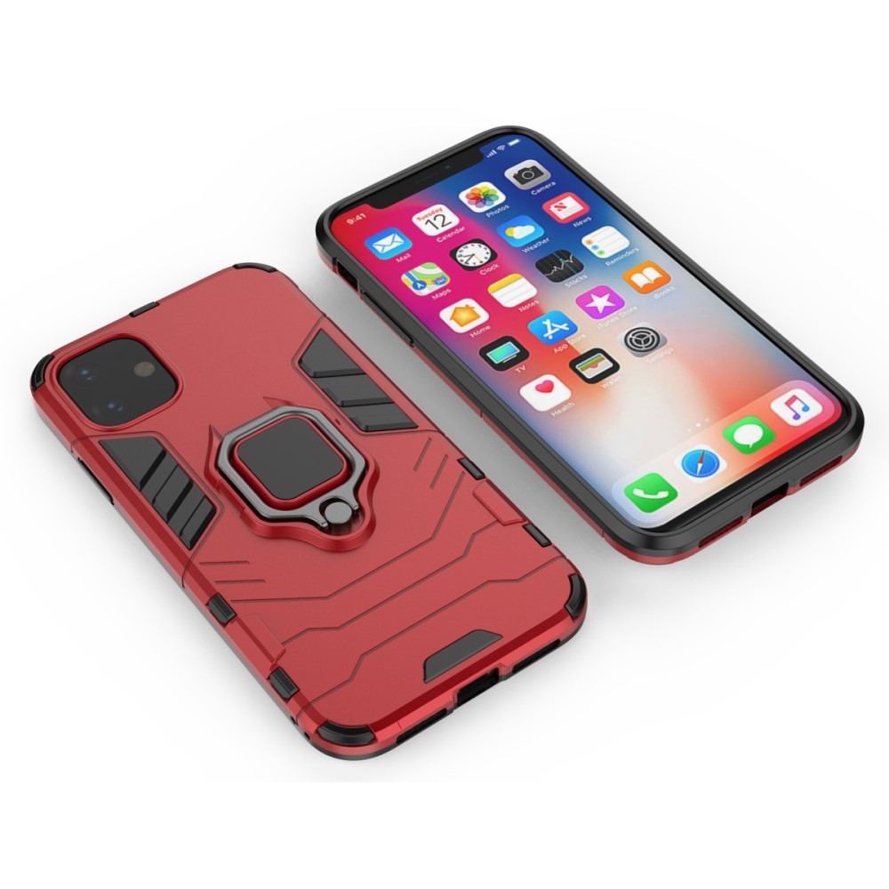  iPhone 11 - Armour Ring Skal - Funkar med magnethållare - Röd