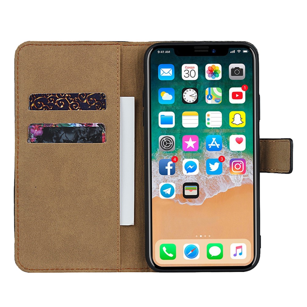  iPhone 11 - Plånboksfodral i äkta Läder - Svart