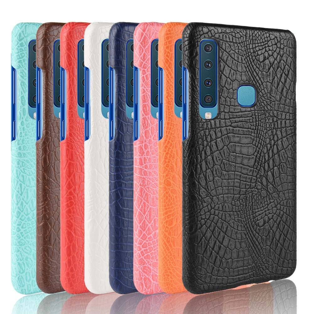  Samsung Galaxy A9 (2018) - Krokodil Mönster Skal - Svart